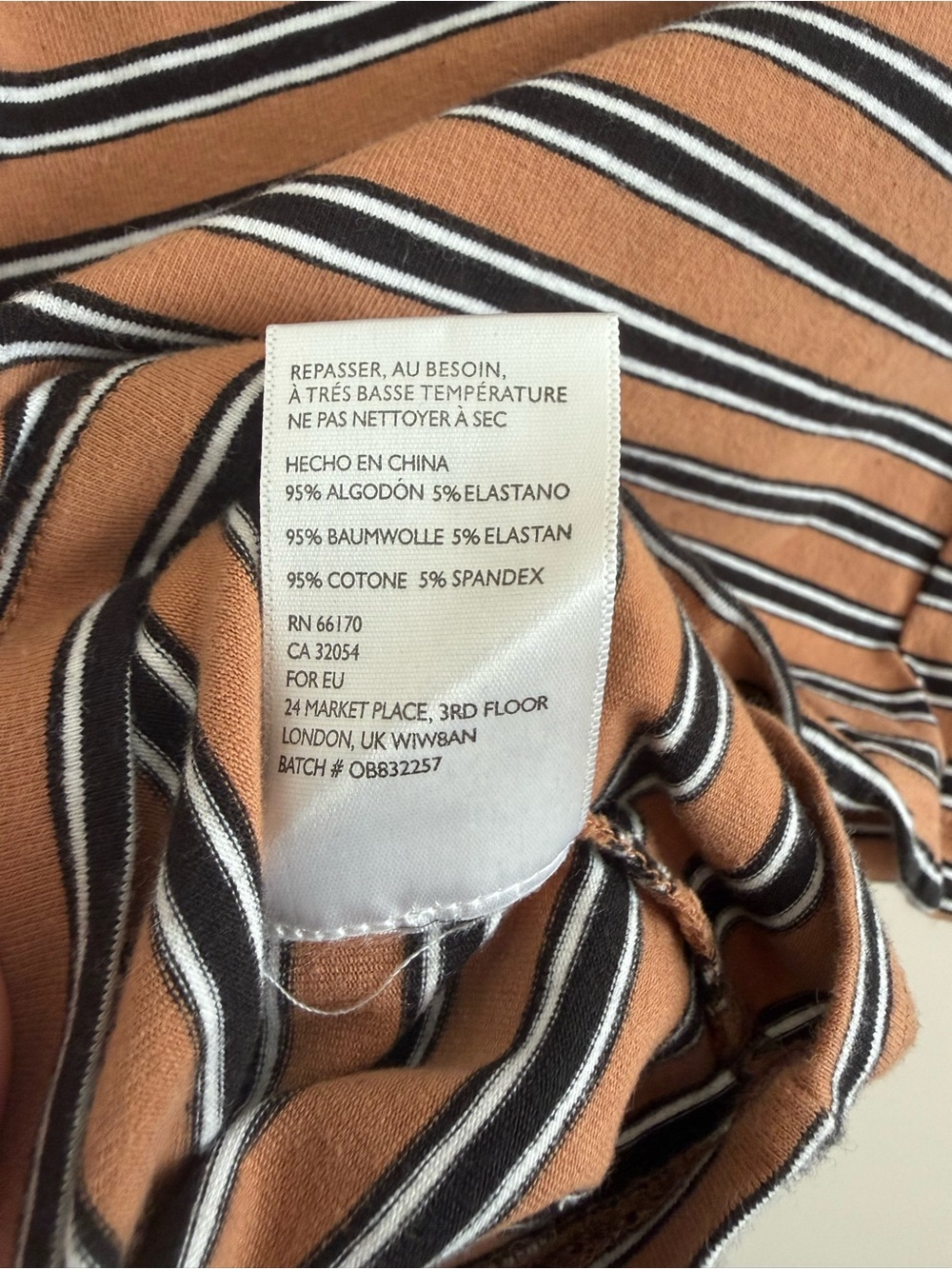 Urban Outfitters Striped Long Sleeve Turtleneck Top - Rust, Black & White // XS - Picture 7 of 9